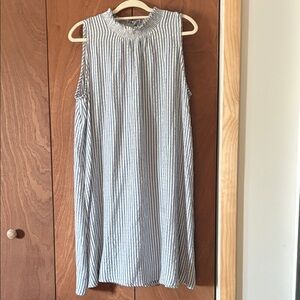 Jane and Delancey Blue and White Striped Sleeveless Dress S 1X